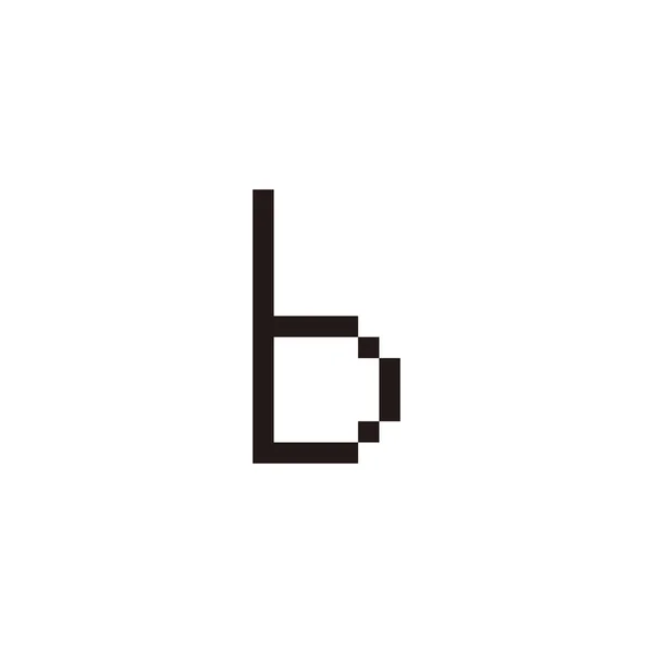Lettera Pixel Simbolo Geometrico Semplice Logo Vettoriale — Vettoriale Stock