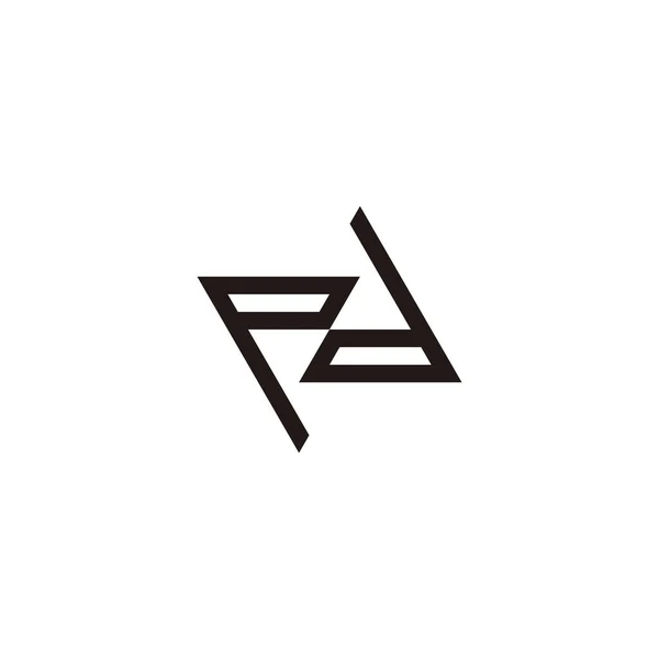 Bokstaven Och Triangel Beskriver Geometrisk Symbol Enkel Logotyp Vektor — Stock vektor