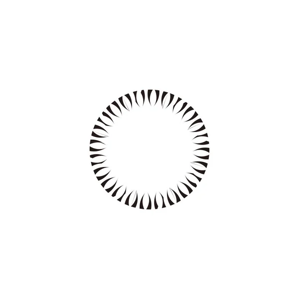 Огонь Фигура Геометрический Символ Круга Простой Вектор Логотипа — стоковый вектор