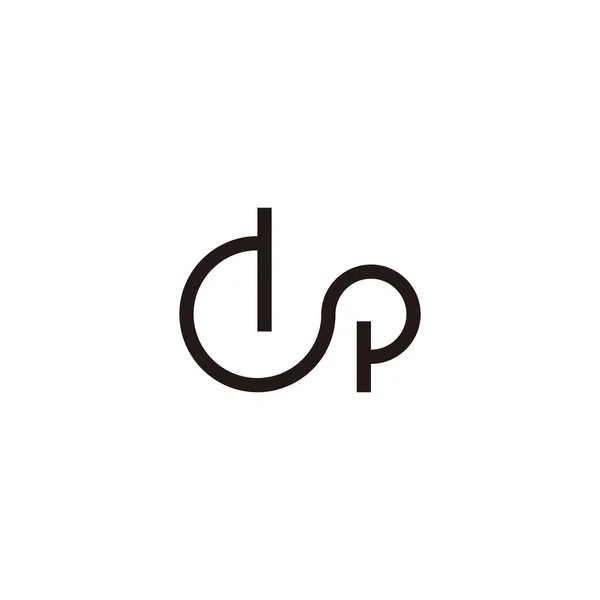 Esboço Letra Símbolo Geométrico Único Vetor Logotipo Simples —  Vetores de Stock