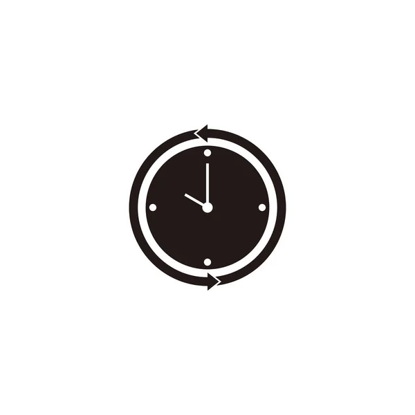 Ρολόι Ταχύτητα Στρογγυλό Γεωμετρικό Σύμβολο Απλό Διάνυσμα Λογότυπο — Διανυσματικό Αρχείο