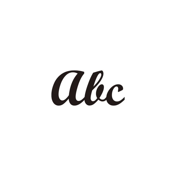 Letter Abc Connect Geometric Symbol Simple Logo Vector — Stock Vector
