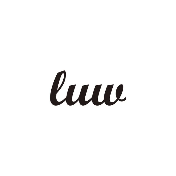 字母Luw连接几何符号简单标识向量 — 图库矢量图片