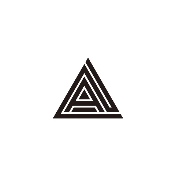 Letter Number Triangle Unique Geometric Symbol Simple Logo Vector — Stock Vector