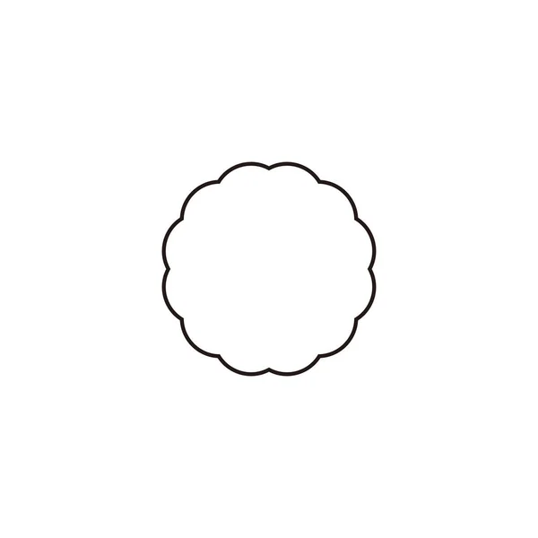 Рамка Линия Геометрический Символ Декора Простой Вектор Логотипа — стоковый вектор