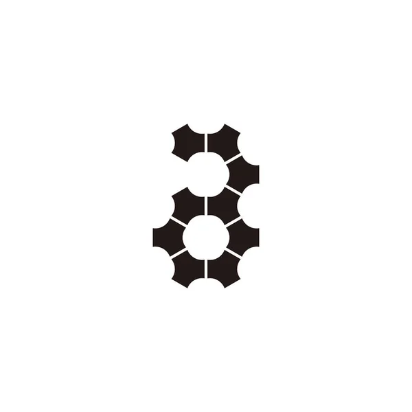 Marco Línea Decoración Símbolo Geométrico Simple Logotipo Vector — Archivo Imágenes Vectoriales