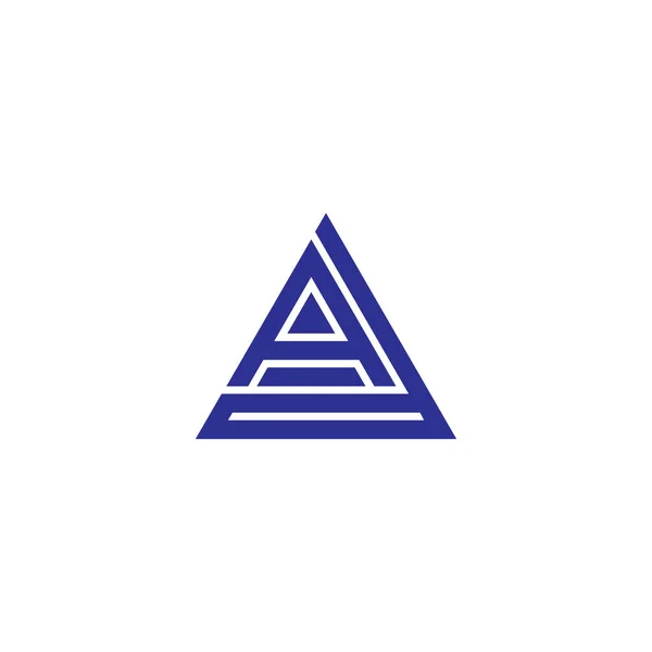Carta Triângulo Símbolo Geométrico Super Vetor Logotipo Simples —  Vetores de Stock