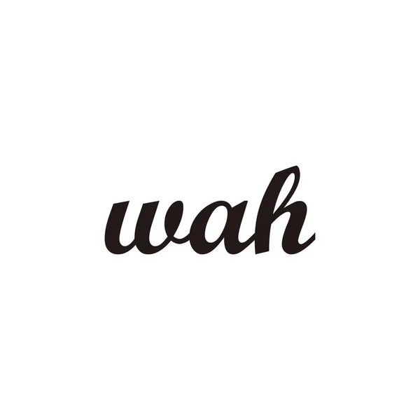 Buchstabe Wah Connect Geometrisches Symbol Einfacher Logo Vektor — Stockvektor