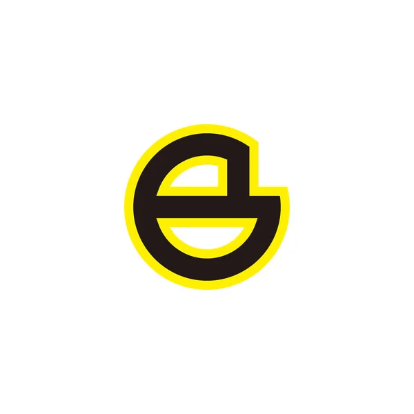 Carta Círculo Símbolo Geométrico Néon Vetor Logotipo Simples — Vetor de Stock