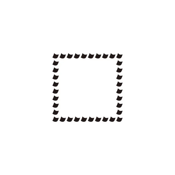 Símbolo Geométrico Figura Quadrada Linear Vetor Logotipo Simples —  Vetores de Stock