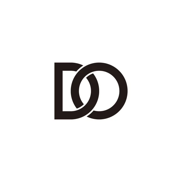 Lettre Contour Cercle Géométrique Symbole Simple Logo Vecteur — Image vectorielle