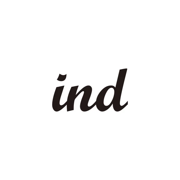 Carta Ind Conectar Símbolo Geométrico Vetor Logotipo Simples — Vetor de Stock