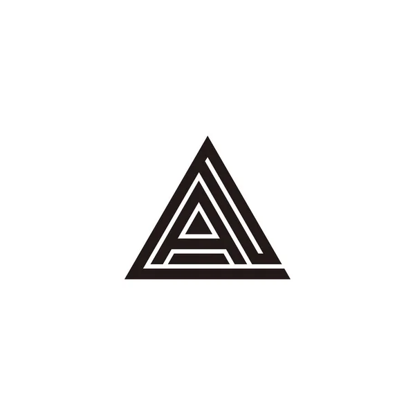 Letter Triangle Epic Geometric Symbol Simple Logo Vector — Stock Vector