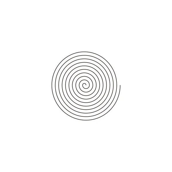 Спираль Круглая Линия Геометрический Символ Простой Вектор Логотипа — стоковый вектор