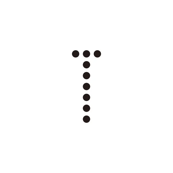 Bokstav Cirklar Linje Geometrisk Symbol Enkel Logotyp Vektor — Stock vektor