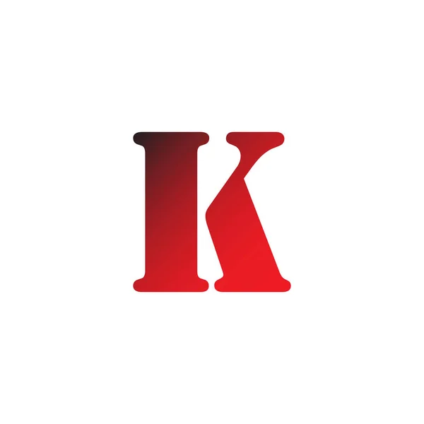 字母K红色几何符号简单标识向量 — 图库矢量图片