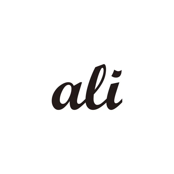 Carta Ali Conectar Símbolo Geométrico Vetor Logotipo Simples — Vetor de Stock