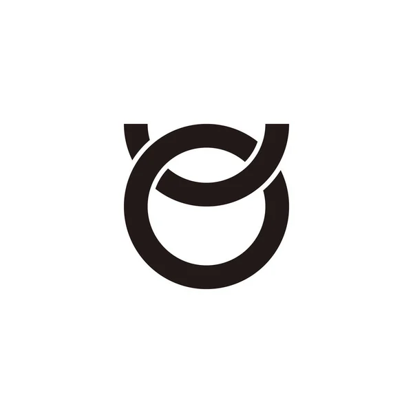Bokstav Och Kombination Geometrisk Symbol Enkel Logotyp Vektor — Stock vektor