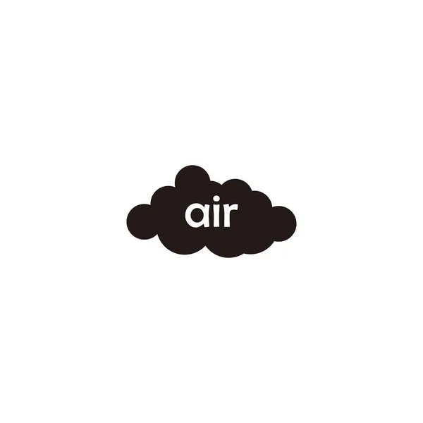 Bulut Geometrik Sembolündeki Hava Basit Logo Vektörü — Stok Vektör