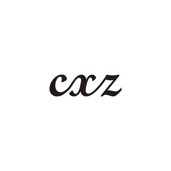 Letter Cxz Connect Geometric Symbol Simple Logo Vector — Stock Vector