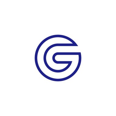 G harfi çember, neon, çizgi geometrik sembolü basit logo vektörü