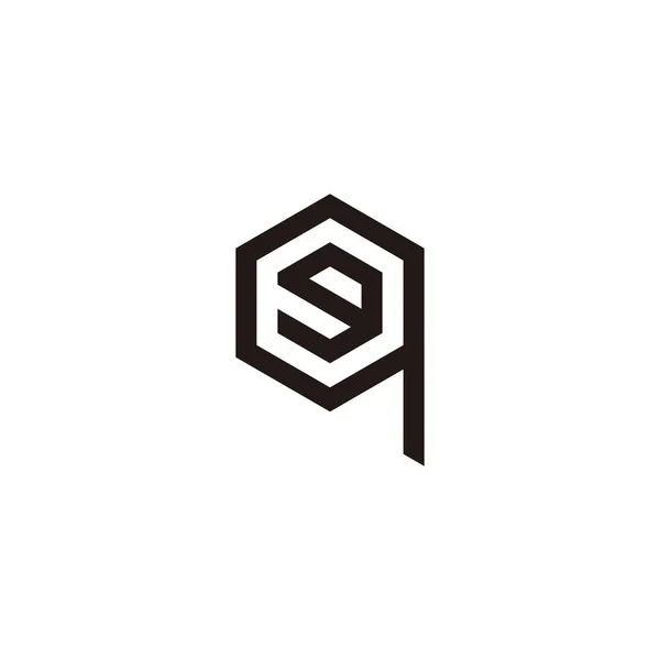 Letra Hexágono Símbolo Geométrico Simple Logotipo Vector — Archivo Imágenes Vectoriales