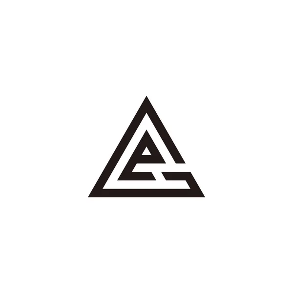 字母E Triangle Geometric Symbol Simple Logo Vector — 图库矢量图片