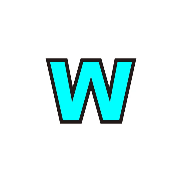 Litera Niebieski Zarys Geometryczny Symbol Prosty Wektor Logo — Wektor stockowy