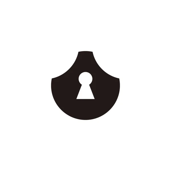 Щит Ключевой Геометрический Символ Простой Вектор Логотипа — стоковый вектор