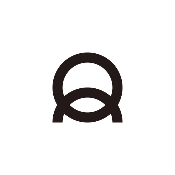 字母A和O组合几何符号简单标识向量 — 图库矢量图片