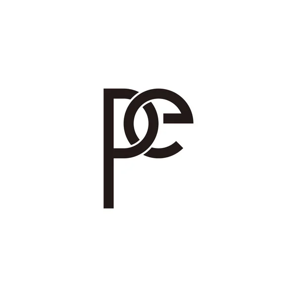Круг Буквы Геометрический Символ Контура Простой Вектор Логотипа — стоковый вектор