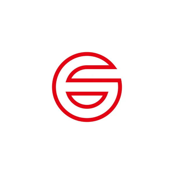 Nomor Lingkaran Garis Neon Simbol Geometris Vektor Logo Sederhana - Stok Vektor