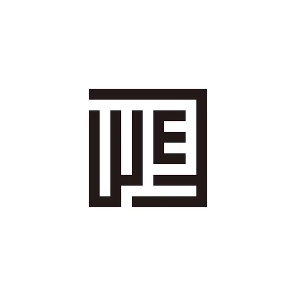 Carta Número Quadrado Símbolo Geométrico Único Vetor Logotipo Simples — Vetor de Stock