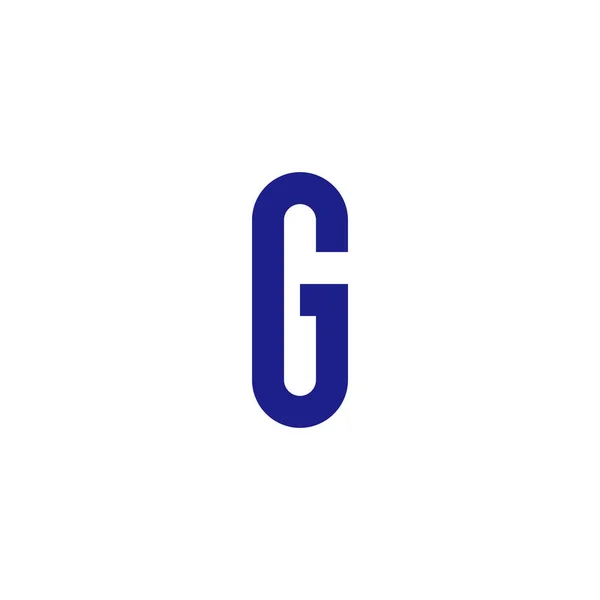 Carta Cápsula Símbolo Geométrico Simple Logo Vector — Vector de stock