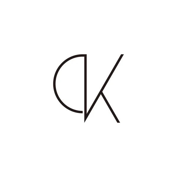 Huruf Dan Baris Simbol Geometris Vektor Logo Sederhana - Stok Vektor