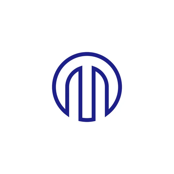 Літера Коло Неоновий Прямий Геометричний Символ Простий Вектор Логотипу — стоковий вектор