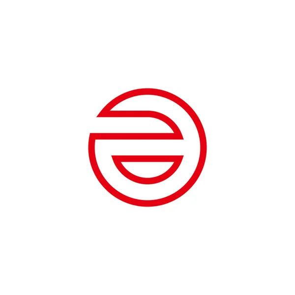 Буква Circle Neon Line Geometric Symbol Simple Logo Vector — стоковый вектор