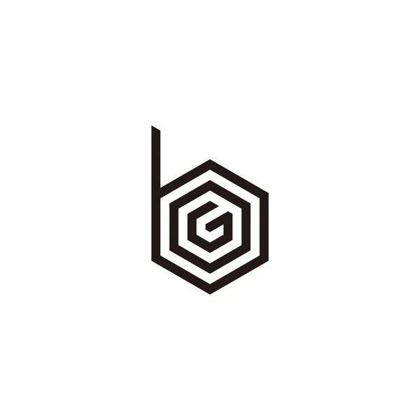 Letter Hexagonaal Geometrisch Symbool Eenvoudige Logo Vector — Stockvector