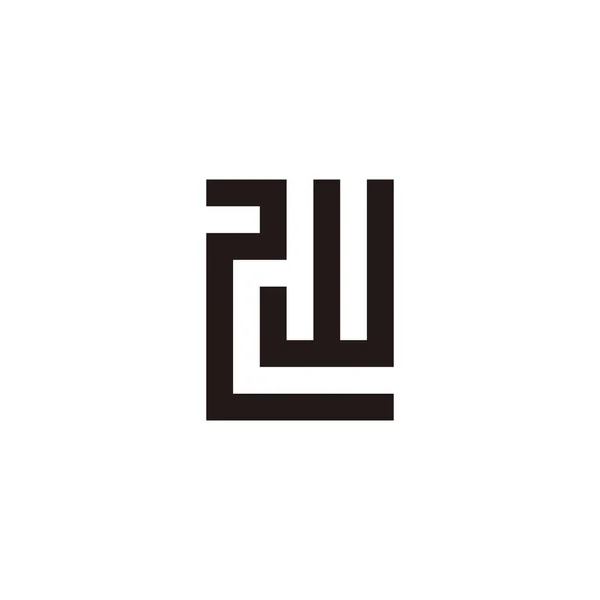 Número Letra Símbolo Geométrico Cuadrado Simple Logotipo Vector — Archivo Imágenes Vectoriales