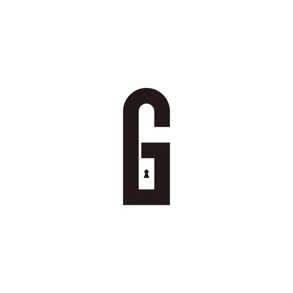 Letter Padlock Geometric Symbol Simple Logo Vector — Image vectorielle