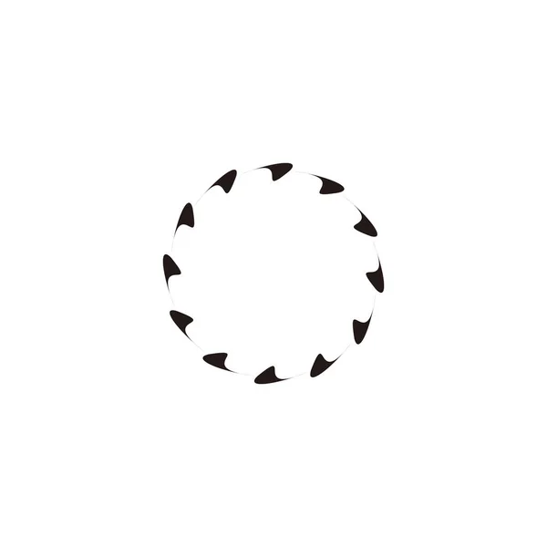 Всплеск Воды Округлый Геометрический Символ Простой Вектор Логотипа — стоковый вектор