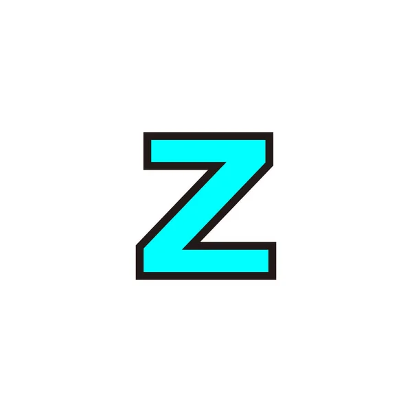 Letra Azul Contorno Símbolo Geométrico Simple Logo Vector — Archivo Imágenes Vectoriales
