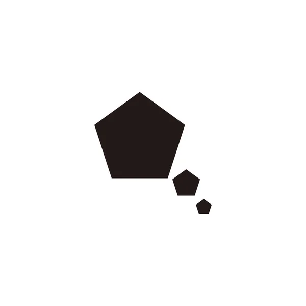 Polygon Nachricht Geometrisches Symbol Einfacher Logo Vektor — Stockvektor