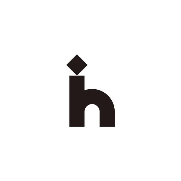 字母Ih简单 几何符号简单标识向量 — 图库矢量图片