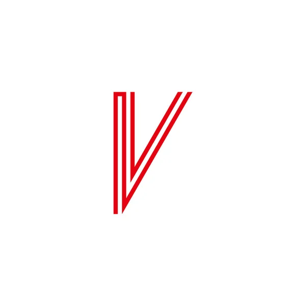 Letra Líneas Geométricas Símbolo Simple Logotipo Vector — Vector de stock