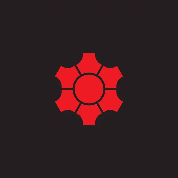 Технологія Значок Кнопка Геометричний Символ Простий Вектор Логотипу — стоковий вектор