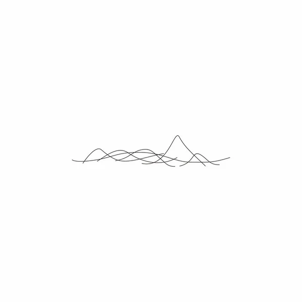 Ondes Sonores Lignes Géométriques Simple Symbole Logo Vecteur — Image vectorielle