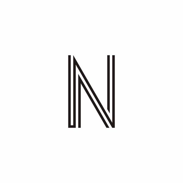Letra Linhas Símbolo Simples Geométrico Logotipo Vetor — Vetor de Stock