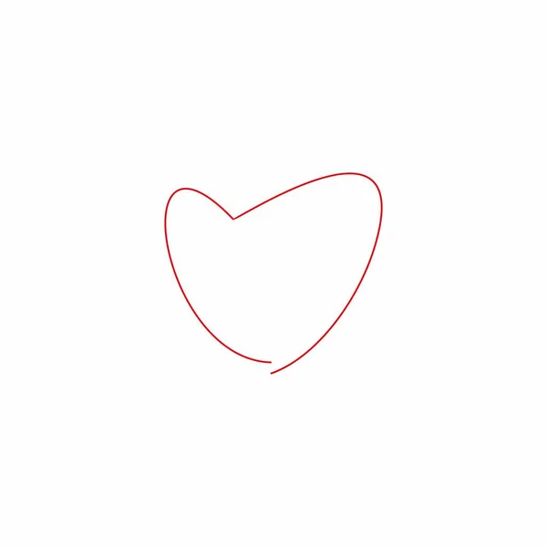 Heart Line Geometric Simple Symbol Logo Vector — Stock Vector