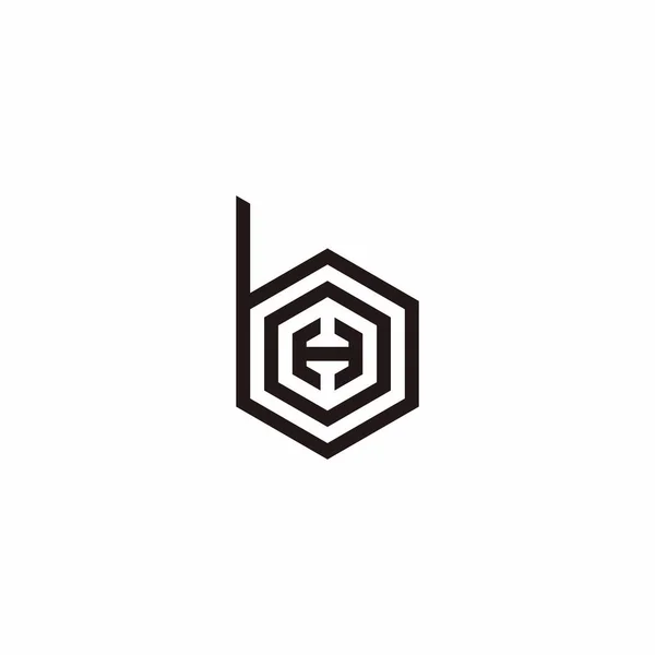Letra Hexágono Geométrico Simple Símbolo Logotipo Vector — Archivo Imágenes Vectoriales
